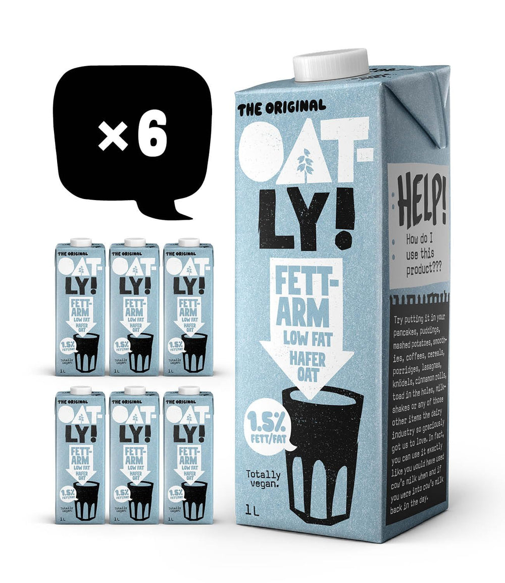 Oatly Haferdrink 1,5% Fett - Paquete con 6 (6 x 1 Litro)