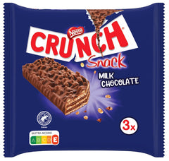 Nestlé CRUNCH Milk Bar, barra de chocolate crujiente con chocolate con leche y cereales, 1 paquete (3 x 33 g)