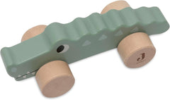 Jollein 112-001-67090 Jucărie din lemn pe roți, verde Jucarii Bebe Naty Shop