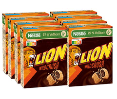 Cereales de desayuno Nestlé LION WildCrush con chocolate y caramelo, paquete de 8 (8 x 360 g)