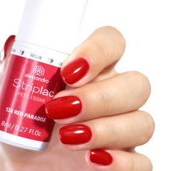 Esmalte de uñas UV Alessandro Striplac Red Paradise - Delicado y duradero - Fácil eliminación gracias a la tecnología de eliminación - Vegano y libre de crueldad animal - 8 ml