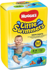 Huggies Little Swimmers Pañales de baño desechables para bebés y niños talla 3-4 (7-15 kg) 12 Pañales de baño unisex Madre y bebé Naty Shop