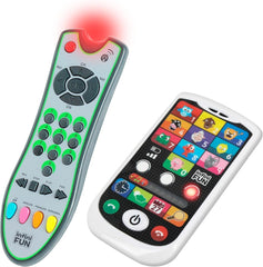 My Duo High-Tech Phone + Telecomandă - 1 telecomandă trilingvă franceză/engleză/spaniolă și 1 telefon ultra-realist - jucărie pentru activități multiple de învățare de la vârsta de 12 ani Jucarii Bebe Naty Shop