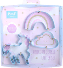 Set de 3 forme de biscuiți Unicorn, Albastru