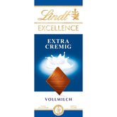 Lindt EXCELLENCE Chocolate con leche extra cremoso | Barra 100g | Chocolate con leche fino y premium con un sabor cremoso y lácteo | Aroma intenso y persistente | regalo de chocolate