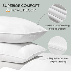 HARBOREST Pernă de pat pentru dormit, 2 bucăți, Pluș de lux, Pernă alternativă, Bună pentru cei care dorm lateral și pe spate, Colecția hotelului, Pernă, Standard/Queensize, 50.8 X 66 Cm Perne standard Naty Shop