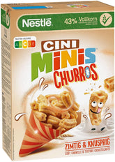 CINI MINIS Churros cereale pentru micul dejun cu 42% făină integrală, 360 grame Naty Shop 360 grame