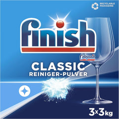 Detergent pudră Finish Classic, fără fosfați - pentru un rezultat strălucitor la spălarea vaselor Detergenti Bucatarie Naty Shop 3 x 3 Kg