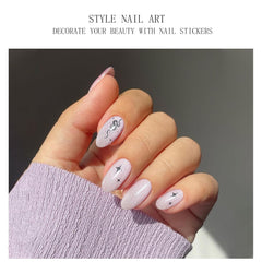 JMEOWIO Nagelfolie UV Härtend Schlange Stern UV Gel Nail Strips Nagelsticker Nagelaufkleber Nail Art Dekoration Nageldesign Zubehör