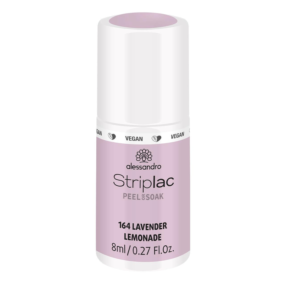 Esmalte de uñas UV alessandro Striplac Lavender Lemonade – Delicado y duradero – Fácil eliminación gracias a la tecnología de eliminación – Vegano y libre de crueldad animal – 8 ml