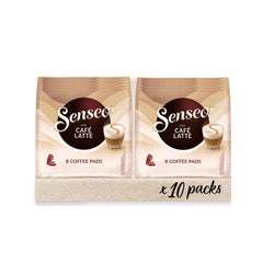 Senseo Pads Café Latte, 10 x 8 Getränke, 80 Kaffee Pos, iklusive Senseo Pad Dose