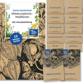 Magic Garden Seeds - Juego de semillas de plantas medicinales de Europa Central - 12 variedades tradicionales de plantas medicinales populares - Variedades tradicionales - Accesorios de jardín - Semillas de plantas - Regalo para los amantes del jardín