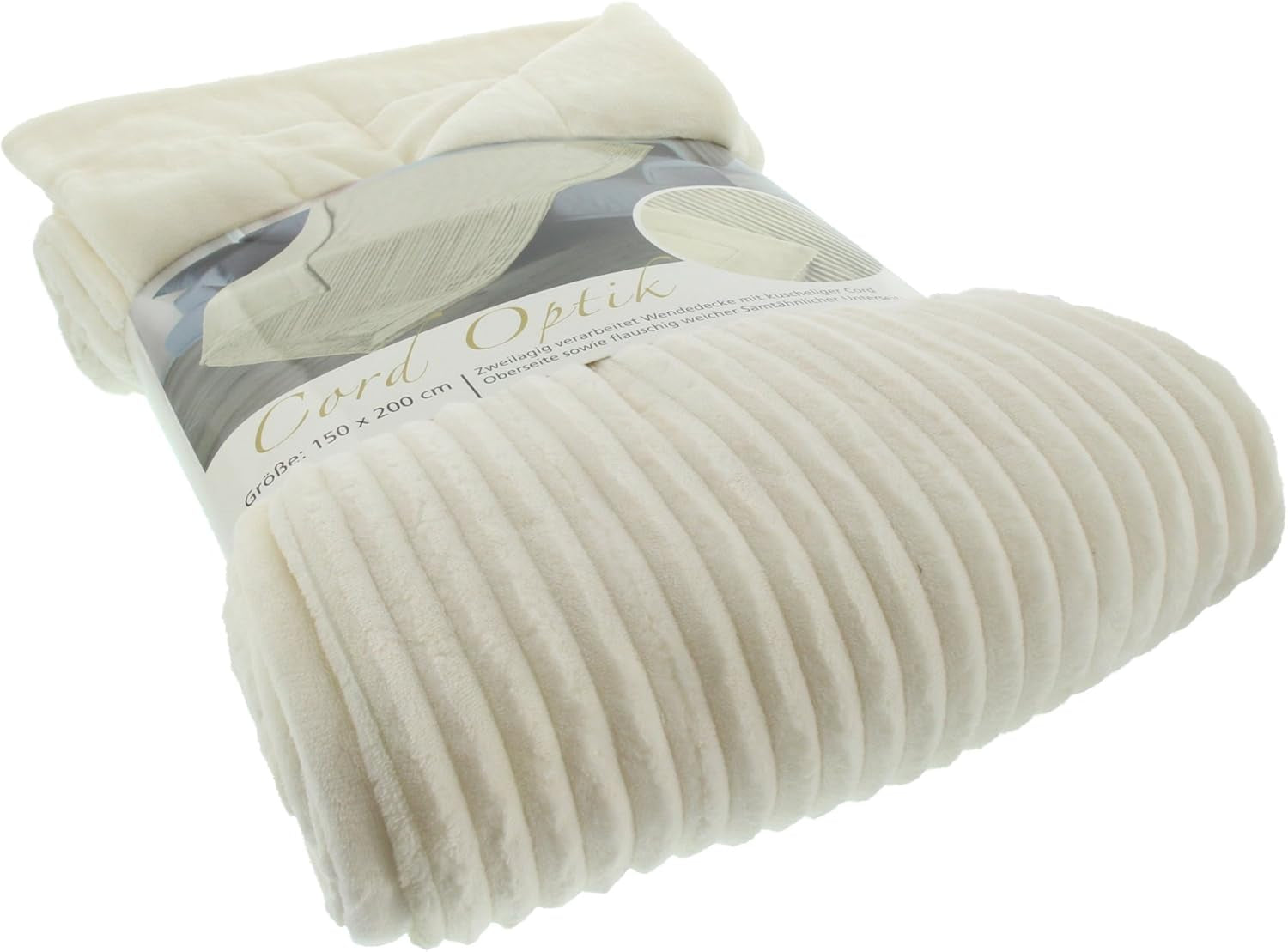 Covor de living Gözze în aspect de catifea, 150 X 200 cm, lână albă, 40067-00-150200 Paturi si Cuverturi Besuche den Gözze-Store