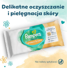 Toallitas húmedas Pampers Harmonie Protect & Care, 18 paquetes de 44 toallitas cada uno = 792 toallitas que ayudan a restaurar el equilibrio natural del pH de la piel.
