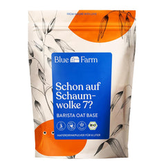 Blue Farm Barista Oat Base für bis zu zu 8L zum selbermischen – Bio Haferdrink Barista Edition – Milchalternative ohne Zusatzstoffe und Zuckerzusatz – Vegan und Glutenfrei – 90% weniger Verpackungmüll