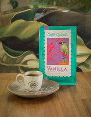 Cafe Quindio Specialty Coffee - boabe de cafea 100% Arabica, Columbia - cu note naturale de vanilie dulce (250g) - ideală pentru cafea filtrată, aparate portafilter sau presă franceză