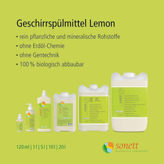 Líquido lavavajillas Sonett Limón, 300 ml Naty Shop