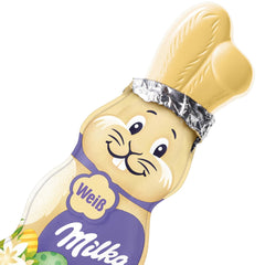 Milka Smiling Bunny White - Chocolate de Pascua elaborado con chocolate blanco en forma de conejito - 14 x 90 g