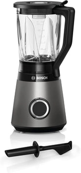 Bosch Batidora de pie Vitapower Serie 4 MMB6172SN, Verbesserte Version, 10 Jahre Motorgarantie, Edelstahl-Klingen, 1.5L Glassbehälter, Spülmaschinenfeste Teile, 30.000 U/Min, 1200 W, Silver Kitchen Naty Shop