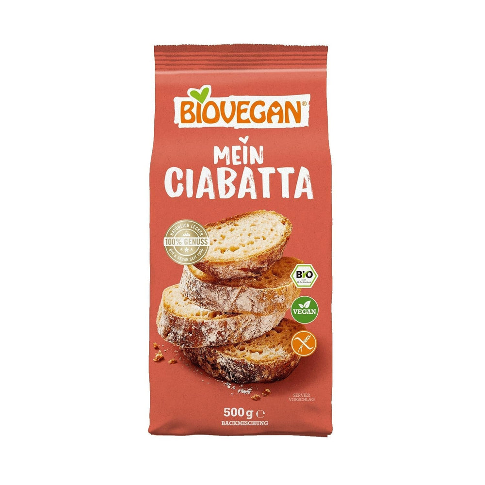 Biovegan Mein Ciabatta Backmischung Mezcla para hornear y cocinar Naty Shop 1 X 500 Gr
