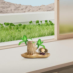 Brasilianisches Glücksholz | Glücksbambus Pflanze Ornamenten | Reinigen Sie Luft Luckyes Bamboo Mit Blatttopf | Hydrokulturpflanze Brazilian Glücksholzpflanze Für Desktop-Dekoration