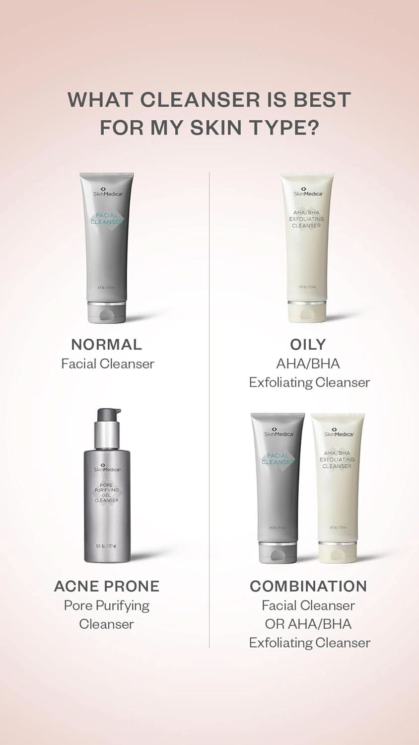 SkinMedica Facial Cleanser - spumă de curățare pentru pielea normală sau uscată și perfectă ca demachiant Naty Shop