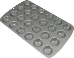 CSB111 Antihaftbeschichtete Mini-Muffinform Mit 24 Löchern Aus Karbonstahl, Edelstahl, Plata, 39,4 X 24,6 X 2,1 Cm Moldes y bandejas para repostería Naty Shop