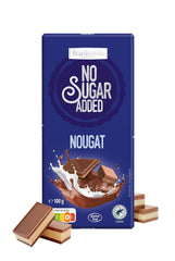 frankonia CHOCOLATE SIN AZÚCAR AÑADIDO Chocolate con turrón sin gluten, 100 g (paquete de 4)