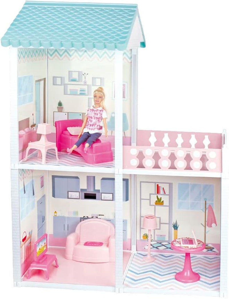 City Life - Villetta mit 3 Räumen und Zubehör Größe Playset montiert 61 x 40 x 78 cm