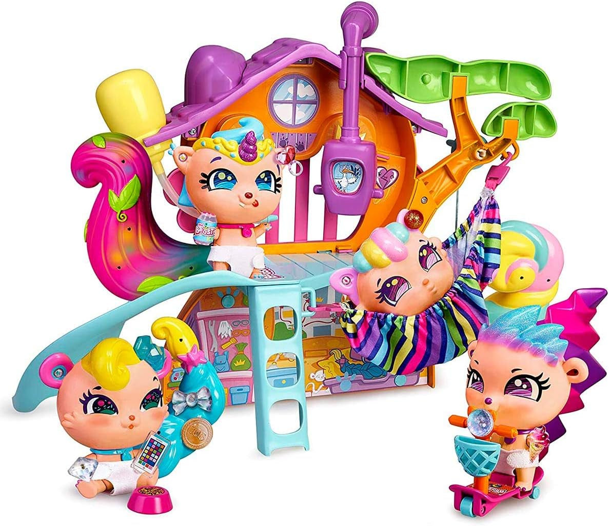 The Bellies from Bellyville - Casa Beastree, Casa Beasties Prietenii Bellies, Accesoriu pentru păpuși, Cadouri (Famosa 700015795) Casute de papusi Naty Shop