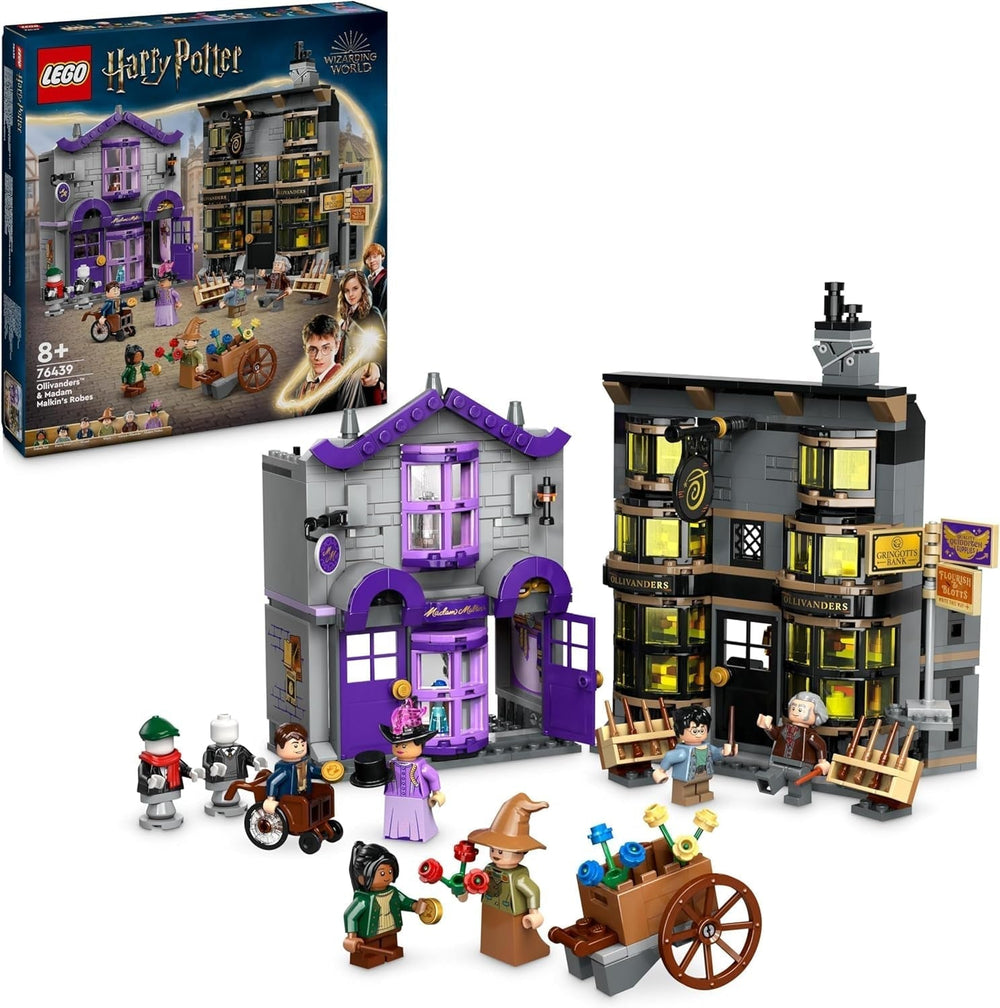 LEGO Harry Potter Trajes de Ollivanders y Madam Malkin, Tierras del Callejón Diagon, Juego para niños, Juguetes mágicos, Regalos de fantasía para niñas, niños y fanáticos a partir de 8 años 76439 Juegos de construcción Besuche den LEGO-Store Título predeterminado