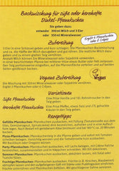 Dinkel-Pfannenkuchen, 180 G Mezcla para hornear y cocinar Naty Shop