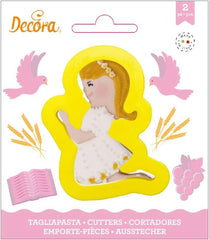 0803038 Formă de biscuiți Împărtășanie Fetiță 8,5 x 6 x 2 Î cm