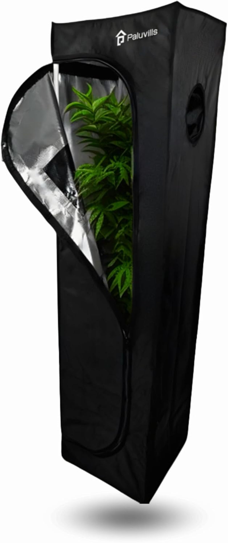 Tienda de cultivo de 40x40x160 cm con sistema de gestión de cables, ventana de visualización, marco de metal, tela 1680D, bolsa de accesorios de cultivo - Caja de cultivo interior - El mejor invernadero de propagación de plantas