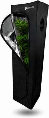 Tienda de cultivo de 40x40x160 cm con sistema de gestión de cables, ventana de visualización, marco de metal, tela 1680D, bolsa de accesorios de cultivo - Caja de cultivo interior - El mejor invernadero de propagación de plantas