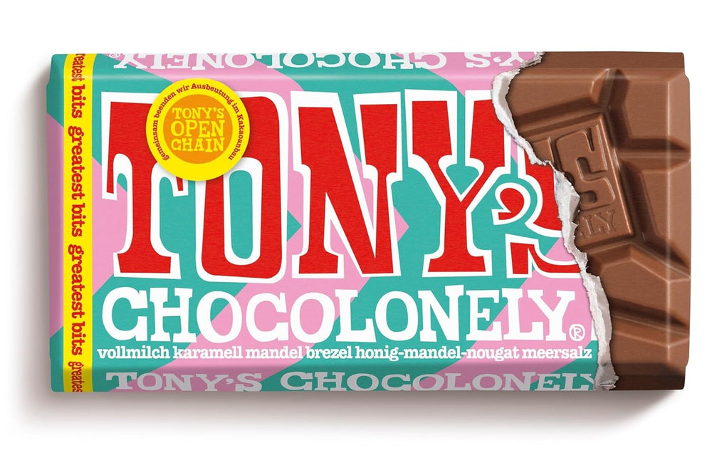 Tony's Chocolonely - Leche entera "Greatest Bits" 90g
