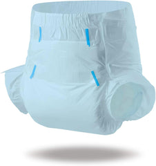 CutiePlusU Pañales para adultos, superficie seca, máxima absorbencia durante la noche, pañal desechable para incontinencia, azul, paquete de 2 (mediano 71-96 cm)