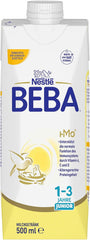 BEBA Bebida de leche lista para beber para niños de 1 a 3 años, con HMO, contenido de proteínas apropiado para la edad, sin aceite de palma, sin aceite de pescado, comida para niños pequeños, paquete de 12 (12 x 500 ml)