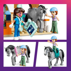LEGO Friends Gabinete veterinario para caballos y mascotas, set de construcción y juego para juegos de rol imaginativos con 3 minifiguras y 5 figuras de animales, idea de regalo para niñas de 7 años 42651 Juegos de construcción Besuche den LEGO-Store