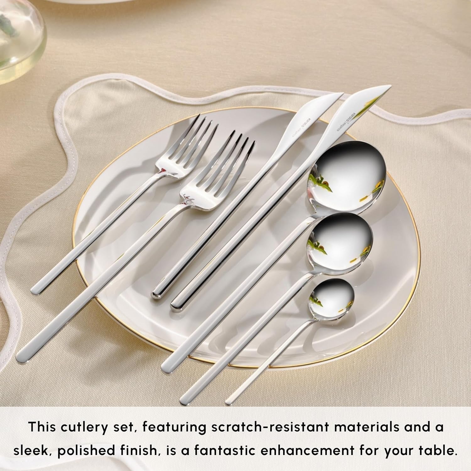 Karaca Focus Elegance, set de tacâmuri de 84 piese, 12 persoane Bucatarie Naty Shop