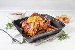 Zenker Xxl-Brat- Und Auslaufform (40 X 8 X 34 Cm) COCCIÓN ESPECIAL, Rechteckige Ofenform Mit Antihaftbebeschichtung, Backblech Für Krosse Braten & Saftige Aufläufe (Farbe: Schwarz), Menge: 1 Stück Moldes y bandejas para hornear Naty Shop