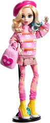 Muñeca Monster High Wednesday y Accesorios, Figura Coleccionable Enid Sinclair en Rosa con Boina y Mochila, Soporte para Muñecas, HXJ05 Naty Shop Muñecas