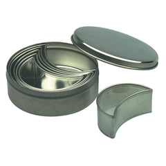 285530 Cutie cu 6 forme de biscuiți cu formă de lună în cutie de tablă