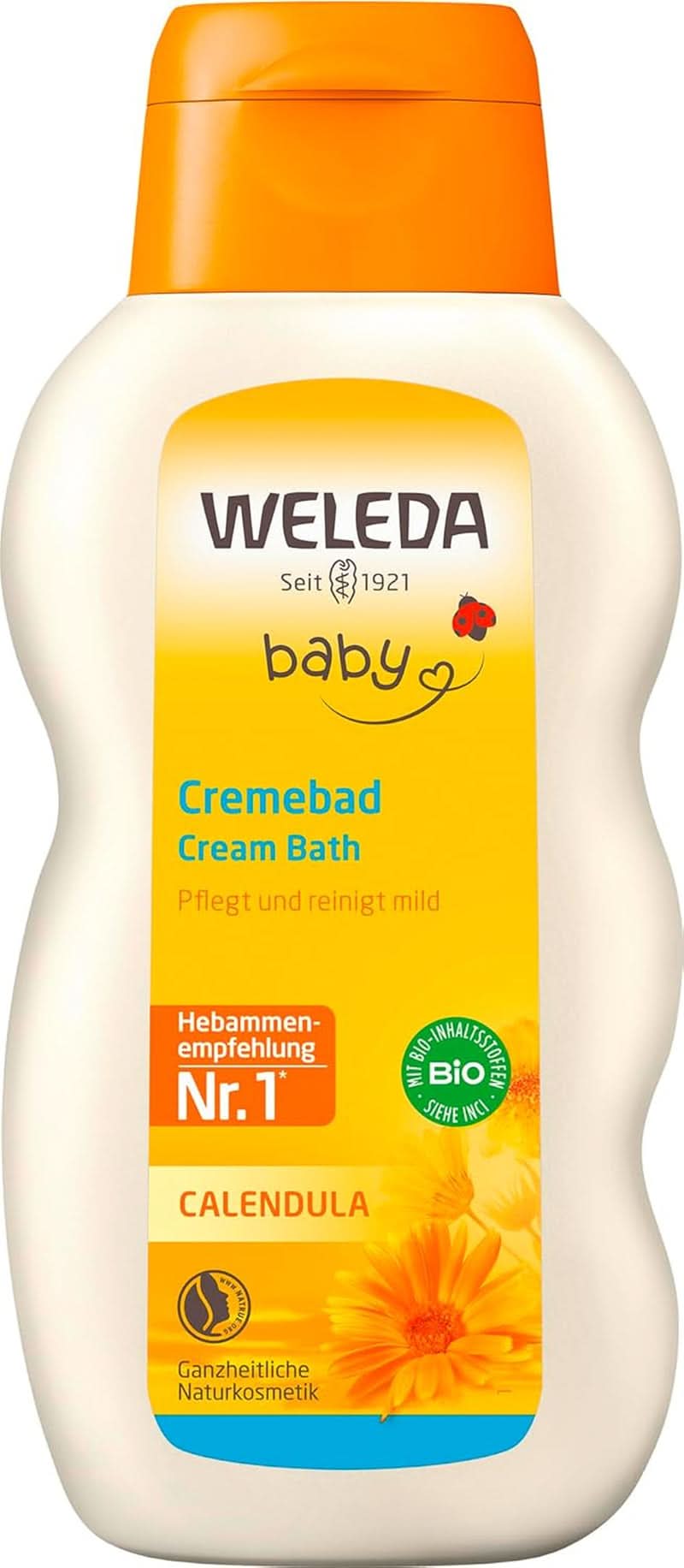 WELEDA Crema de baño Bebé Caléndula Bio - con aceite de almendras, 200 ml Madre e Hijo Naty Shop