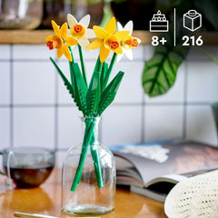 Narcisos LEGO Botanicals - Regalos de Pascua para niñas y niños - Flores artificiales para niños - Ramo de flores como decoración de la habitación o la oficina - Regalo para mujeres - 40747 Juegos de construcción Besuche den LEGO-Store