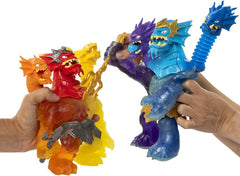 Heroes of Goo Jit Zu BANDAI CO42948 Figura de acțiune, cel mai puternic erou, regele Hydra are cu forțele sale de lavă furie în 25 cm, multicolor Action figures Naty Shop