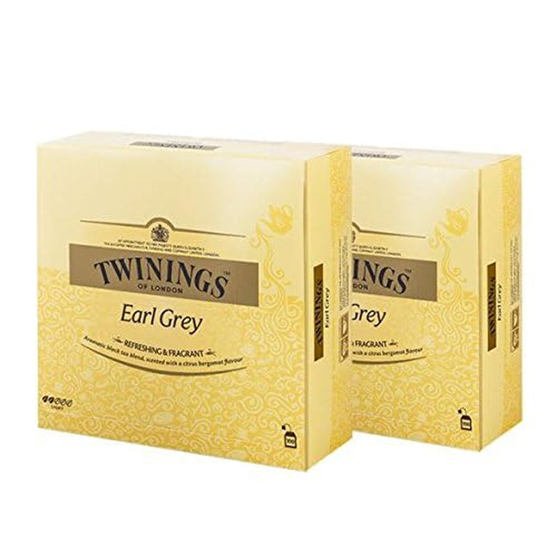 Twinings EARL GREY Ceai negru în pliculețe, rafinat cu aromă de bergamotă - Ceai negru din China, renumit în întreaga lume și extrem de revigorant, pachet de 1 (25 pliculețe)