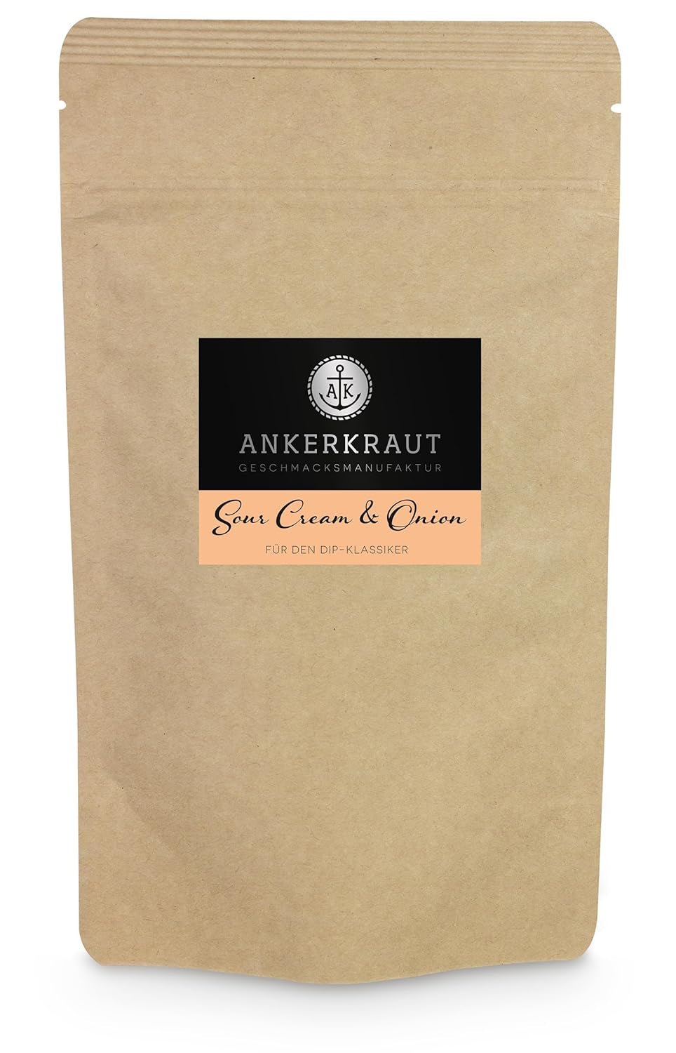 Ankerkraut "Crema agria y cebolla", Dip-Gewürzmischung para Kartoffelspalten, Brot, Fleisch oder Chips, 160 g en bolsa aromática