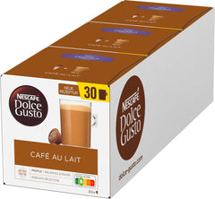 Krups KP3405 NESCAFÉ Dolce Gusto Genio S Plus Capsule Machine, Espresso Boost, Temperature Selection, Hot and Cold Drinks, 15 Bar Pump Pressure, 0.8 L Water Tank, 1500Watt, Colour Red mit Café au Lait