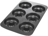 Birkmann, Easy Baking, Donutblech, Backform Für 6 Donuts, Mit Hochwertiger Antihaftbeschichtung, Ø 9 cm, Mit Rezept, 881631 Moldes y bandejas para hornear Naty Shop 6Er Donut-Blech